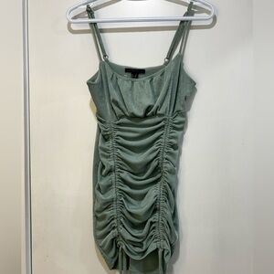 Elegant Shinner Ruched Body con Dress